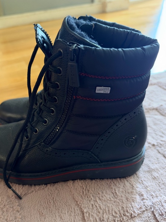 Remonte Shoes - Remonte Women's Black Water-Resistant Winter Ankle Boots – Size